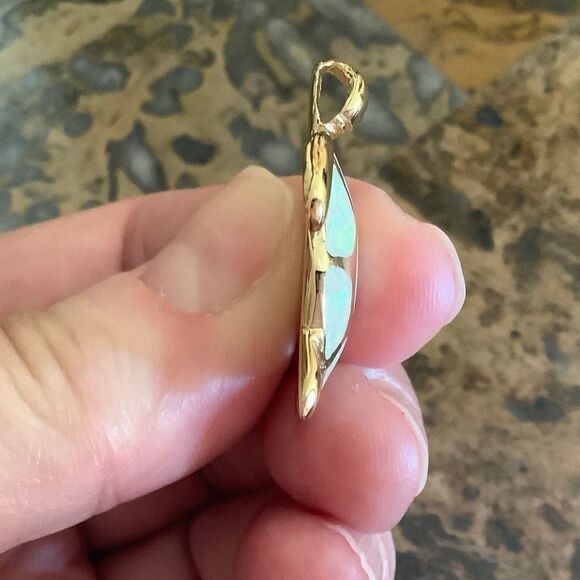 Sterling Silver Gold Plated Opal Tortoise Pen - NEW! 🔥🐢 - Picture 3 of 8